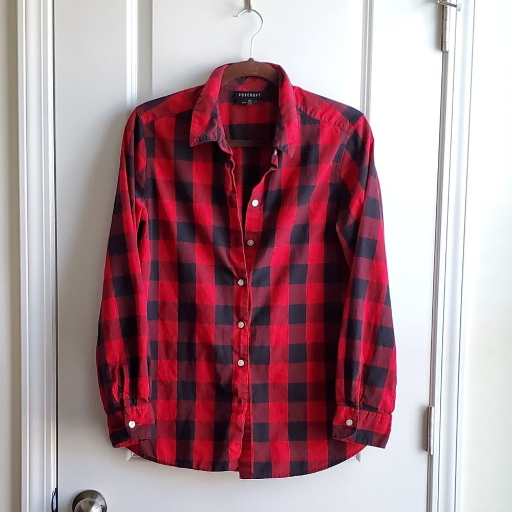 🍂Foxcroft Plaid Buffalo Shirt Shapped Fit